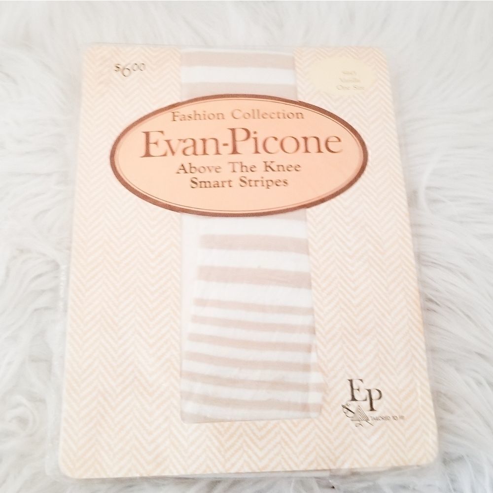 Evan Picone above the knee vanilla stripe